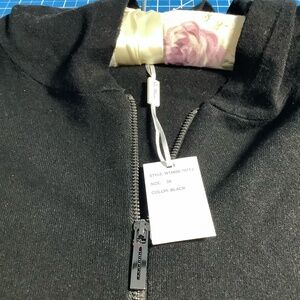 Plus size black hooded cardigan zip up sweater 3x NWT